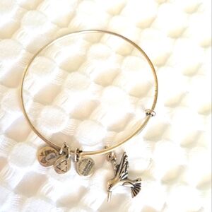 Alex And Ani Silver Humming Bird Charm Bracelet